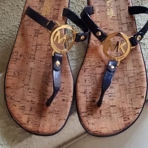 Womens Michael Kors Navy Blue fliip flops - DONATING